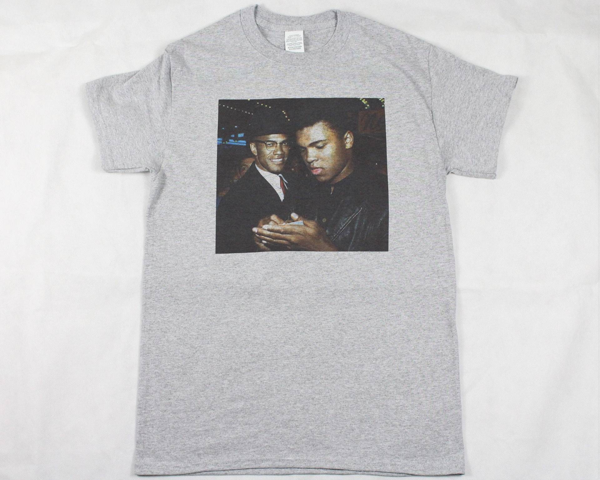 Malcolm X Und Muhammed Ali Grau T-Shirt Größen Erhältlich S-3Xl von KhanivorClothing