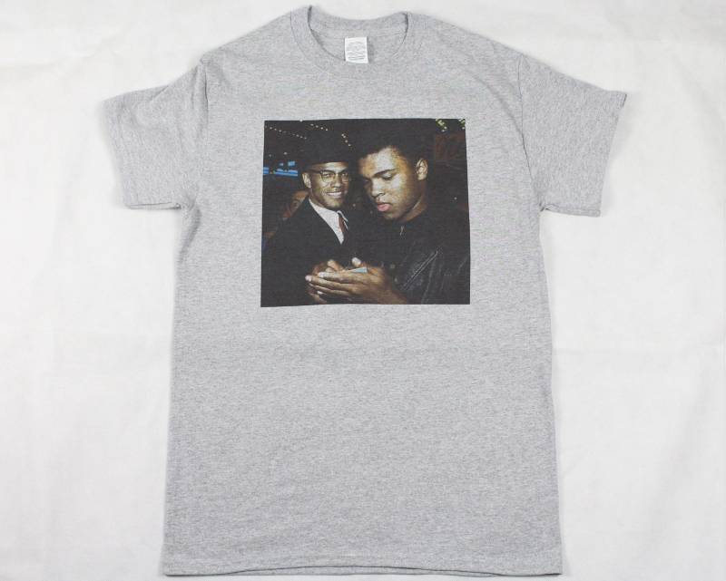 Malcolm X Und Muhammed Ali Grau T-Shirt Größen Erhältlich S-3Xl von KhanivorClothing