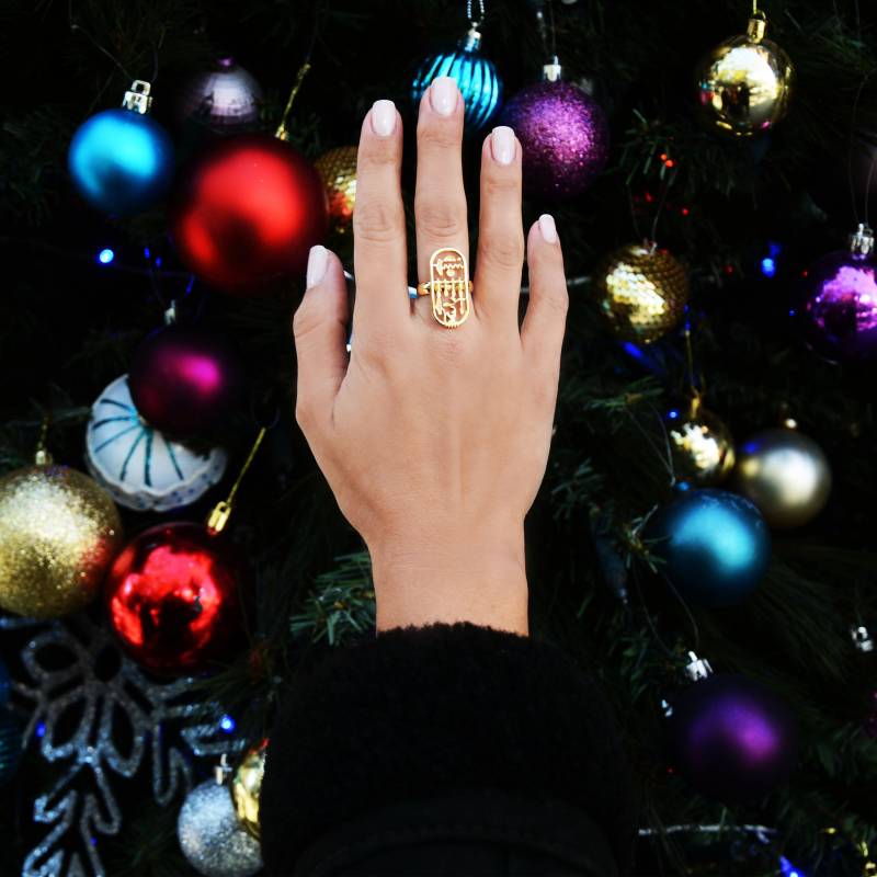 Nofretete Ring - Antiker Ägypten Hieroglyph Handgemachter 925 Silber Khatt Schmuck Nofretete Ring - Antiker Ägypten Hieroglyph Handgemachter 925 Silber Khatt Schmuck von KhattJewellery