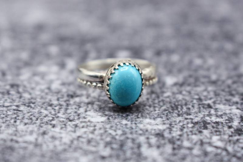 Dornröschen-Türkis - Rustikaler Sterling Silber Ring | Handarbeit| Schutz Statement Boho Geschenk|Aaa von KhemsDesigns
