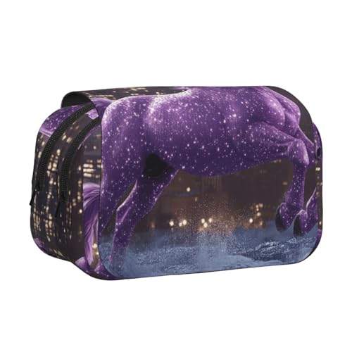 Khkbnb Angel's Horse Federmäppchen, Federmäppchen, Schreibwaren-Organizer, Kosmetiktasche, Bürobedarf von Khkbnb
