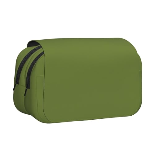 Khkbnb Dunkelgrünes Federmäppchen, Federmäppchen, Schreibwaren-Organizer, Kosmetiktasche, Bürobedarf von Khkbnb