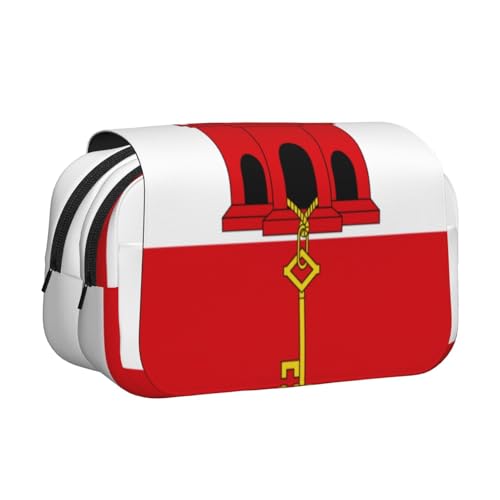 Khkbnb Federmäppchen, Motiv: Flagge von Gibraltar, großes Fassungsvermögen, Federmäppchen, Schreibwaren-Organizer, Kosmetiktasche, Bürobedarf Khkbnb Federmäppchen, Motiv: Flagge von Gibraltar, großes Fassungsvermögen, Federmäppchen, Schreibwaren-Organizer, Kosmetiktasche, Bürobedarf von Khkbnb