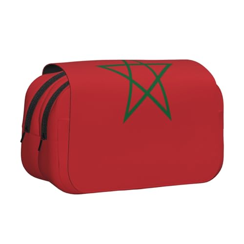 Khkbnb Federmäppchen, Motiv: Flagge von Marokko, großes Fassungsvermögen, Federmäppchen, Schreibwaren-Organizer, Kosmetiktasche, Bürobedarf Khkbnb Federmäppchen, Motiv: Flagge von Marokko, großes Fassungsvermögen, Federmäppchen, Schreibwaren-Organizer, Kosmetiktasche, Bürobedarf von Khkbnb