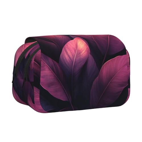 Khkbnb Federmäppchen, Motiv: rote Bananenblätter, Federmäppchen, Schreibwaren-Organizer, Kosmetiktasche, Bürobedarf Khkbnb Federmäppchen, Motiv: rote Bananenblätter, Federmäppchen, Schreibwaren-Organizer, Kosmetiktasche, Bürobedarf von Khkbnb