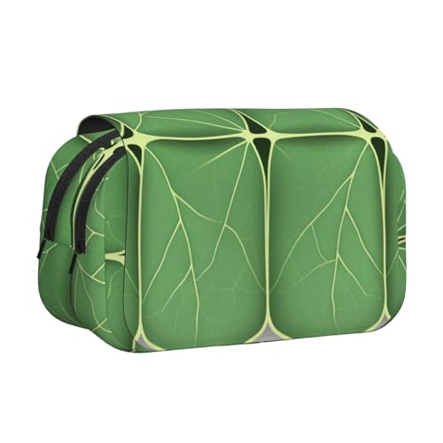 Khkbnb Federmäppchen mit Blattstruktur, großes Fassungsvermögen, Federmäppchen, Schreibwaren-Organizer, Kosmetiktasche, Bürobedarf von Khkbnb