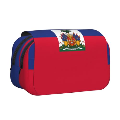 Khkbnb Federmäppchen mit Haitianischer Flagge, großes Fassungsvermögen, Federmäppchen, Schreibwaren-Organizer, Kosmetiktasche, Bürobedarf Khkbnb Federmäppchen mit Haitianischer Flagge, großes Fassungsvermögen, Federmäppchen, Schreibwaren-Organizer, Kosmetiktasche, Bürobedarf von Khkbnb