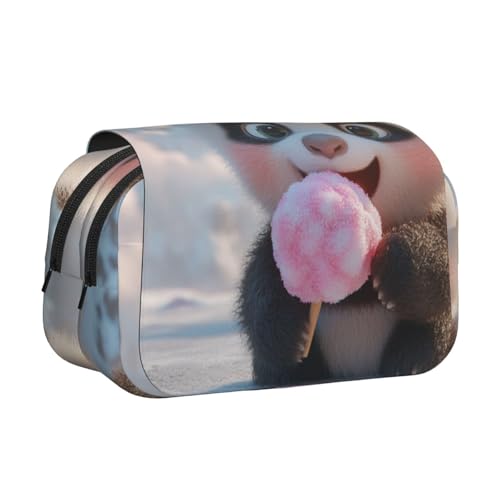 Khkbnb Federmäppchen mit Panda-Schneeball, großes Fassungsvermögen, Federmäppchen, Schreibwaren-Organizer, Kosmetiktasche, Bürobedarf Khkbnb Federmäppchen mit Panda-Schneeball, großes Fassungsvermögen, Federmäppchen, Schreibwaren-Organizer, Kosmetiktasche, Bürobedarf von Khkbnb