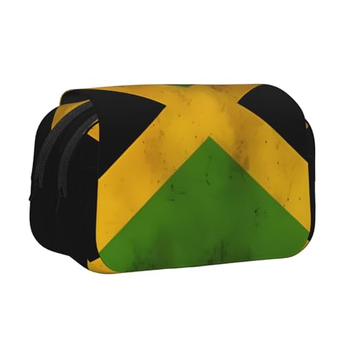 Khkbnb Federmäppchen mit alter jamaikanischer Flagge, großes Fassungsvermögen, Federmäppchen, Schreibwaren-Organizer, Kosmetiktasche, Bürobedarf von Khkbnb