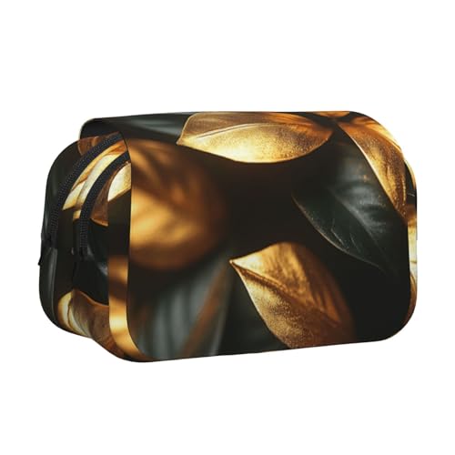 Khkbnb Federmäppchen mit großem Fassungsvermögen, Blattgold, Schreibwaren-Organizer, Kosmetiktasche, Bürobedarf Khkbnb Federmäppchen mit großem Fassungsvermögen, Blattgold, Schreibwaren-Organizer, Kosmetiktasche, Bürobedarf von Khkbnb