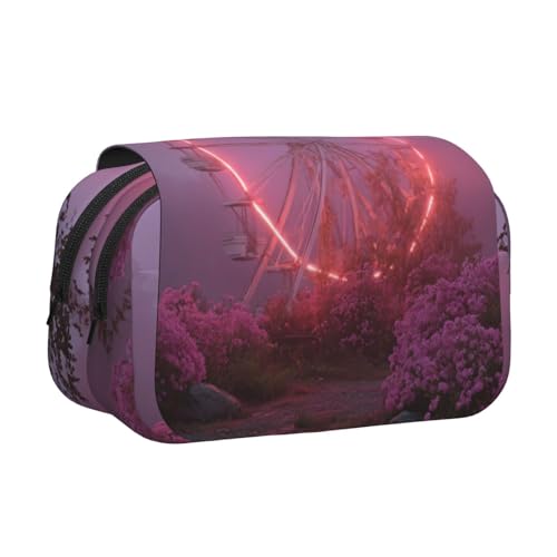 Khkbnb Federmäppchen mit großem Fassungsvermögen, Federmäppchen, Schreibwaren-Organizer, Kosmetiktasche, Bürobedarf, Rosa Khkbnb Federmäppchen mit großem Fassungsvermögen, Federmäppchen, Schreibwaren-Organizer, Kosmetiktasche, Bürobedarf, Rosa von Khkbnb