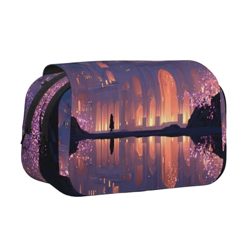 Khkbnb Federmäppchen mit großem Fassungsvermögen, Federmäppchen, Schreibwaren-Organizer, Kosmetiktasche, Bürobedarf von Khkbnb