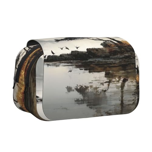 Khkbnb Federmäppchen mit großem Fassungsvermögen, Schreibwaren-Organizer, Kosmetiktasche, Bürobedarf von Khkbnb