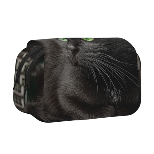 Khkbnb Federmäppchen mit großer Kapazität, Federmäppchen, Schreibwaren-Organizer, Kosmetiktasche, Bürobedarf, Schwarz von Khkbnb