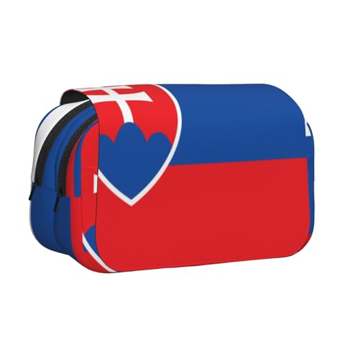Khkbnb Federmäppchen mit großer Kapazität, Motiv: Flagge der Slowakei, Federmäppchen, Schreibwaren-Organizer, Kosmetiktasche, Bürobedarf Khkbnb Federmäppchen mit großer Kapazität, Motiv: Flagge der Slowakei, Federmäppchen, Schreibwaren-Organizer, Kosmetiktasche, Bürobedarf von Khkbnb