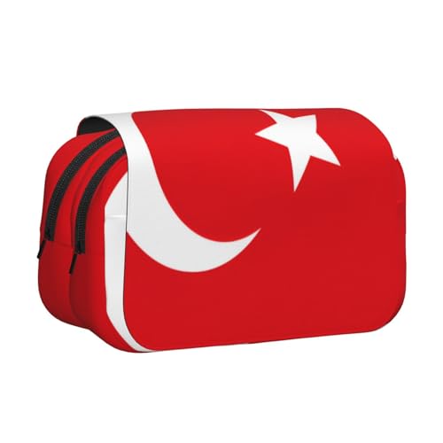 Khkbnb Federmäppchen mit großer Kapazität, Motiv: Flagge der Türkei, Federmäppchen, Schreibwaren-Organizer, Kosmetiktasche, Bürobedarf Khkbnb Federmäppchen mit großer Kapazität, Motiv: Flagge der Türkei, Federmäppchen, Schreibwaren-Organizer, Kosmetiktasche, Bürobedarf von Khkbnb