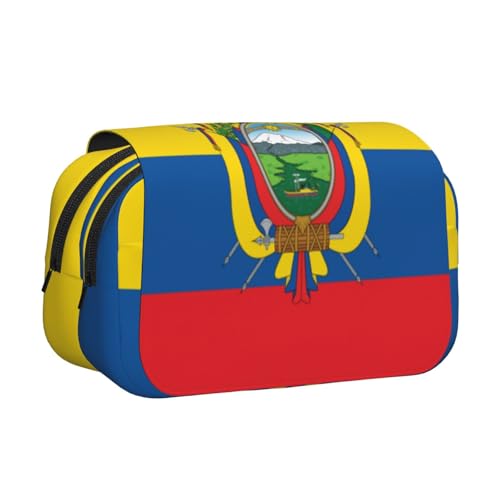 Khkbnb Federmäppchen mit großer Kapazität, Motiv: Flagge von Ecuador, Federmäppchen, Schreibwaren-Organizer, Kosmetiktasche, Bürobedarf Khkbnb Federmäppchen mit großer Kapazität, Motiv: Flagge von Ecuador, Federmäppchen, Schreibwaren-Organizer, Kosmetiktasche, Bürobedarf von Khkbnb