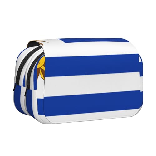 Khkbnb Federmäppchen mit großer Kapazität, Motiv: Flagge von Uruguay, Federmäppchen, Schreibwaren-Organizer, Kosmetiktasche, Bürobedarf Khkbnb Federmäppchen mit großer Kapazität, Motiv: Flagge von Uruguay, Federmäppchen, Schreibwaren-Organizer, Kosmetiktasche, Bürobedarf von Khkbnb