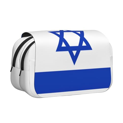 Khkbnb Federmäppchen mit israelischer Flagge, großes Fassungsvermögen, Federmäppchen, Schreibwaren-Organizer, Kosmetiktasche, Bürobedarf Khkbnb Federmäppchen mit israelischer Flagge, großes Fassungsvermögen, Federmäppchen, Schreibwaren-Organizer, Kosmetiktasche, Bürobedarf von Khkbnb