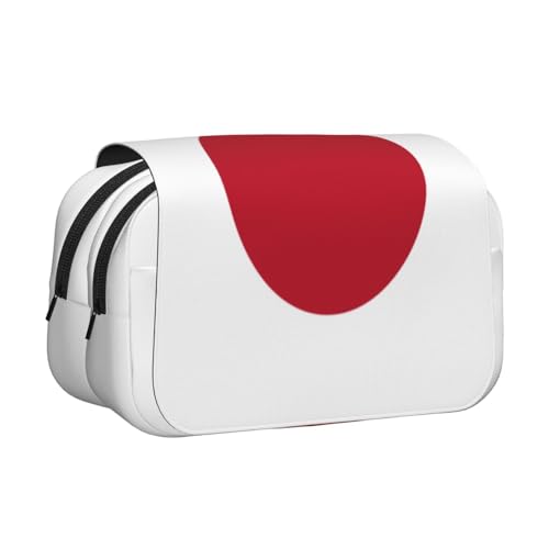 Khkbnb Federmäppchen mit japanischer Flagge, großes Fassungsvermögen, Federmäppchen, Schreibwaren-Organizer, Kosmetiktasche, Bürobedarf Khkbnb Federmäppchen mit japanischer Flagge, großes Fassungsvermögen, Federmäppchen, Schreibwaren-Organizer, Kosmetiktasche, Bürobedarf von Khkbnb