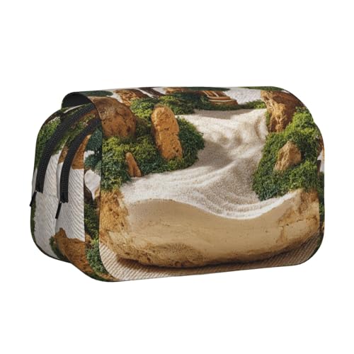 Khkbnb Federmäppchen mit künstlicher Landschaft, großes Fassungsvermögen, Federmäppchen, Schreibwaren-Organizer, Kosmetiktasche, Bürobedarf von Khkbnb