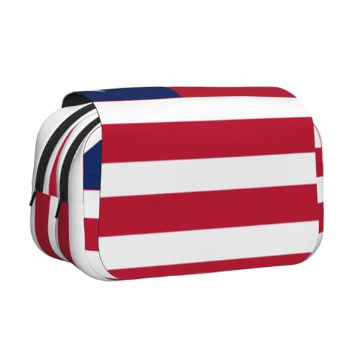 Khkbnb Federmäppchen mit liberianischer Flagge, großes Fassungsvermögen, Federmäppchen, Schreibwaren-Organizer, Kosmetiktasche, Bürobedarf Khkbnb Federmäppchen mit liberianischer Flagge, großes Fassungsvermögen, Federmäppchen, Schreibwaren-Organizer, Kosmetiktasche, Bürobedarf von Khkbnb