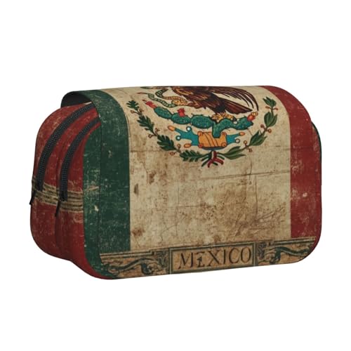 Khkbnb Federmäppchen mit mexikanischer Flagge, großes Fassungsvermögen, Federmäppchen, Schreibwaren-Organizer, Kosmetiktasche, Bürobedarf Khkbnb Federmäppchen mit mexikanischer Flagge, großes Fassungsvermögen, Federmäppchen, Schreibwaren-Organizer, Kosmetiktasche, Bürobedarf von Khkbnb