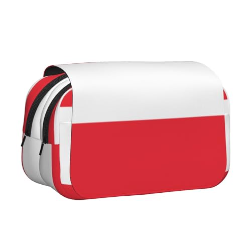 Khkbnb Federmäppchen mit österreichischer Flagge, großes Fassungsvermögen, Federmäppchen, Schreibwaren-Organizer, Kosmetiktasche, Bürobedarf von Khkbnb