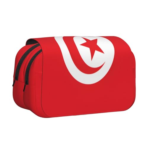 Khkbnb Federmäppchen mit tunesischer Flagge, großes Fassungsvermögen, Federmäppchen, Schreibwaren-Organizer, Kosmetiktasche, Bürobedarf Khkbnb Federmäppchen mit tunesischer Flagge, großes Fassungsvermögen, Federmäppchen, Schreibwaren-Organizer, Kosmetiktasche, Bürobedarf von Khkbnb