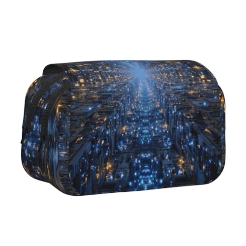 Khkbnb Future World Federmäppchen, Federmäppchen, Schreibwaren-Organizer, Kosmetiktasche, Bürobedarf von Khkbnb