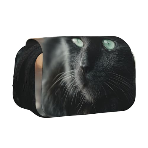 Khkbnb Lonely Federmäppchen, schwarze Katze, großes Fassungsvermögen, Federmäppchen, Schreibwaren-Organizer, Kosmetiktasche, Bürobedarf Khkbnb Lonely Federmäppchen, schwarze Katze, großes Fassungsvermögen, Federmäppchen, Schreibwaren-Organizer, Kosmetiktasche, Bürobedarf von Khkbnb