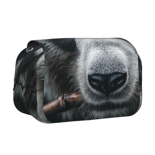 Khkbnb Lonely Panda Federmäppchen, Federmäppchen, Schreibwaren-Organizer, Kosmetiktasche, Bürobedarf von Khkbnb