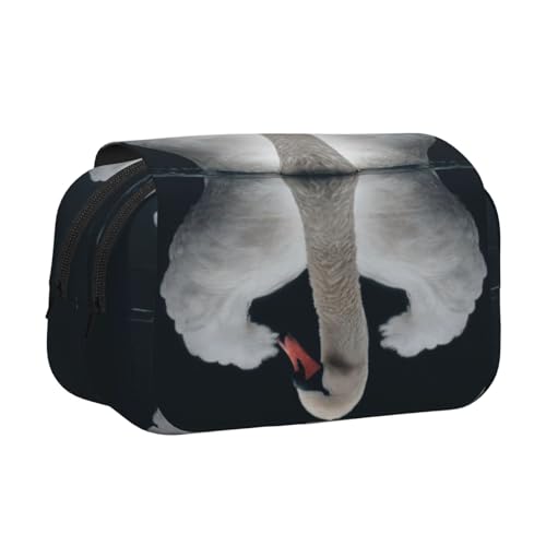 Khkbnb Swan's Love Federmäppchen, Federmäppchen, Schreibwaren-Organizer, Kosmetiktasche, Bürobedarf von Khkbnb