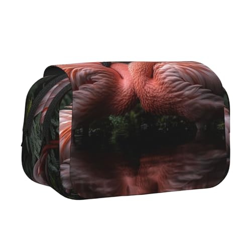 Khkbnb Symmetrisches Flamingo-Federmäppchen, Federmäppchen, Schreibwaren-Organizer, Kosmetiktasche, Bürobedarf Khkbnb Symmetrisches Flamingo-Federmäppchen, Federmäppchen, Schreibwaren-Organizer, Kosmetiktasche, Bürobedarf von Khkbnb