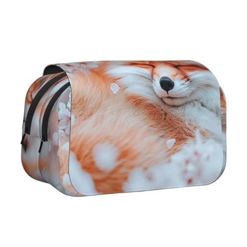 Khkbnb The Fox in the Dream Federmäppchen, Federmäppchen, Schreibwaren-Organizer, Kosmetiktasche, Bürobedarf von Khkbnb