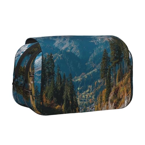 Khkbnb Towering Mountain Peaks Federmäppchen, Federmäppchen, Schreibwaren-Organizer, Kosmetiktasche, Bürobedarf von Khkbnb