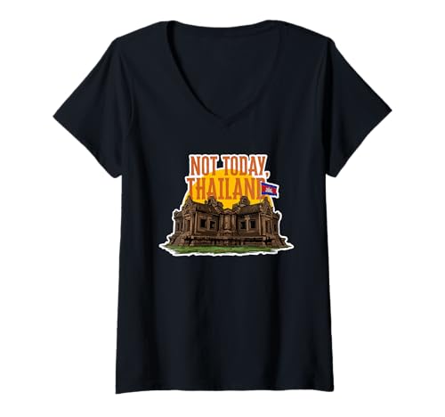 Damen Stolzes kambodschanisches Preah Vihear Design für Frieden T-Shirt mit V-Ausschnitt Damen Stolzes kambodschanisches Preah Vihear Design für Frieden T-Shirt mit V-Ausschnitt von Khmer Preah Vihear Design for Peace