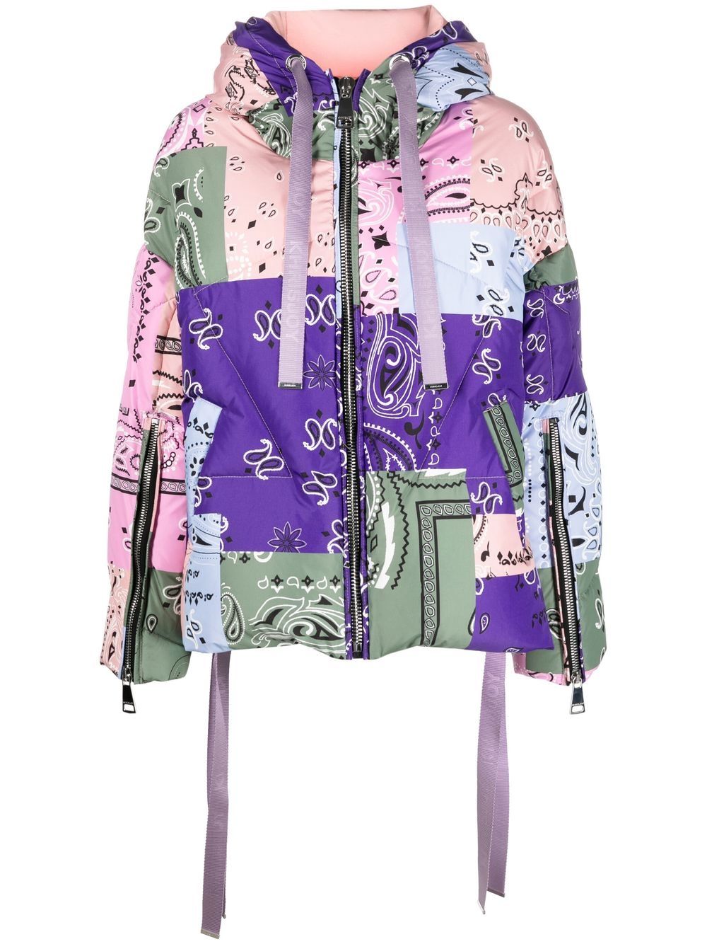 Khrisjoy Gefütterte Jacke mit Bandana-Print - Grün von Khrisjoy