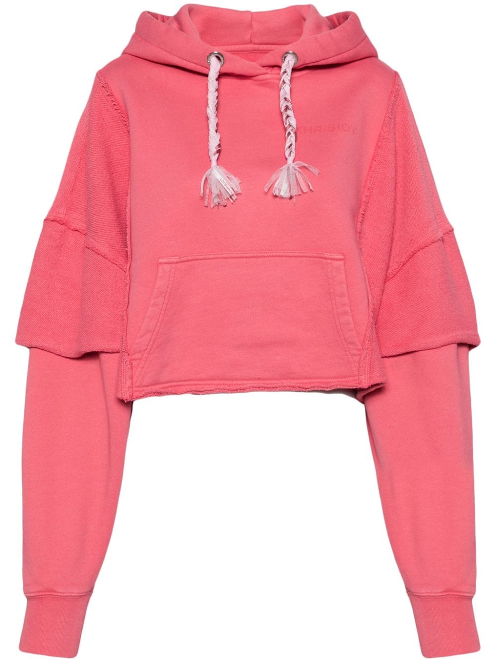 Khrisjoy Cropped-Hoodie mit Logo-Print - Rosa von Khrisjoy