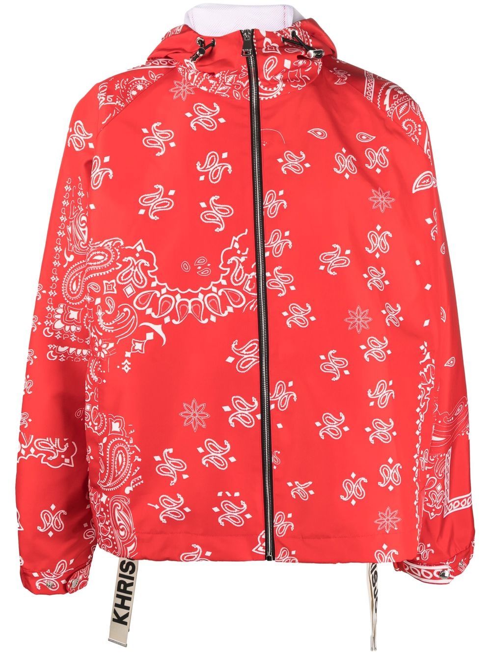 Khrisjoy Kapuzenjacke mit Paisley-Stickerei - Rot von Khrisjoy