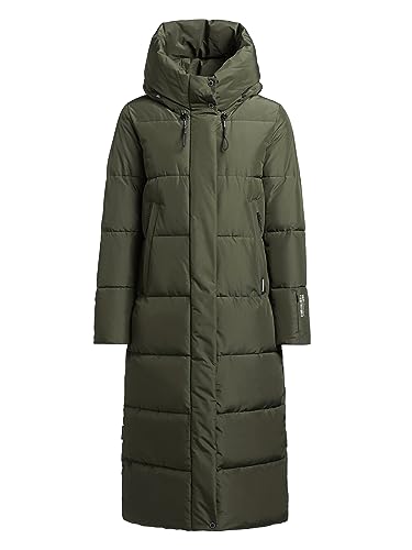 Khujo Damen Steppmantel Soulani 2 deep Green Oliv grün - S von khujo