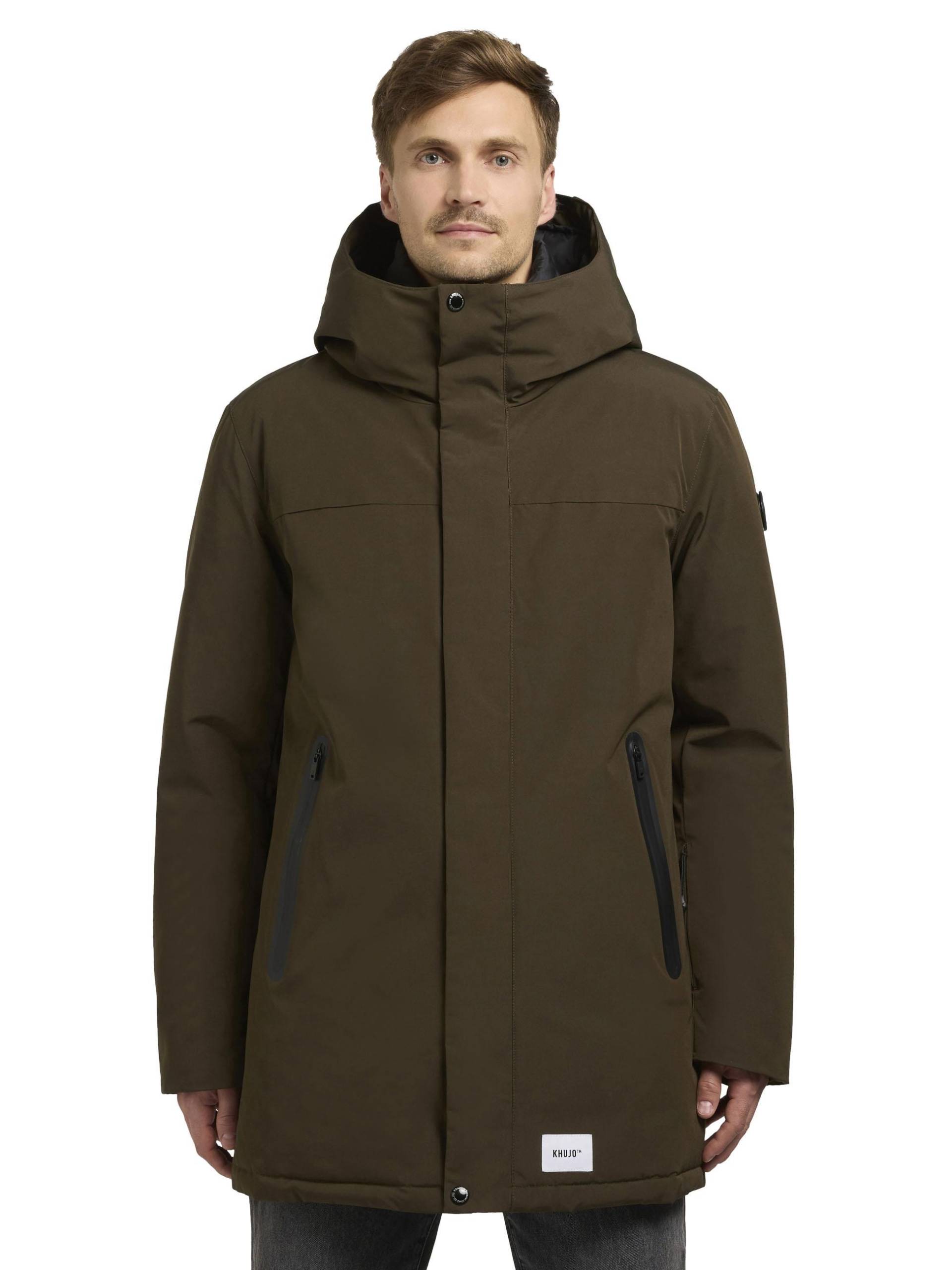 khujo Kurzmantel "Kann-YM", Kurzer Herren Wintermantel mit Kapuze von Khujo
