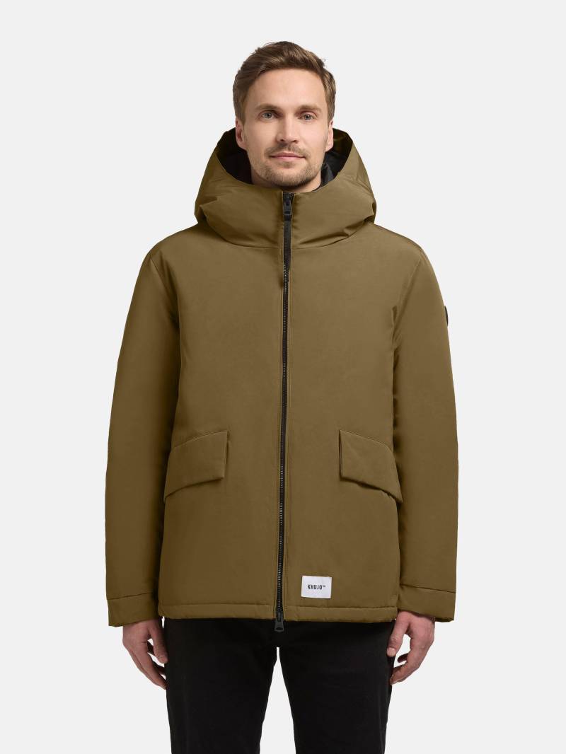 khujo Outdoorjacke "Oreg" mit Kapuze Modische Herren Winterjacke mit großen Pattentaschen von Khujo