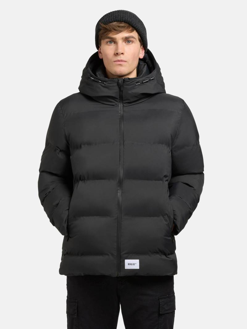 khujo Steppjacke "Silas2" mit Kapuze Warme Herren Winterjacke mit großer Kapuze von Khujo