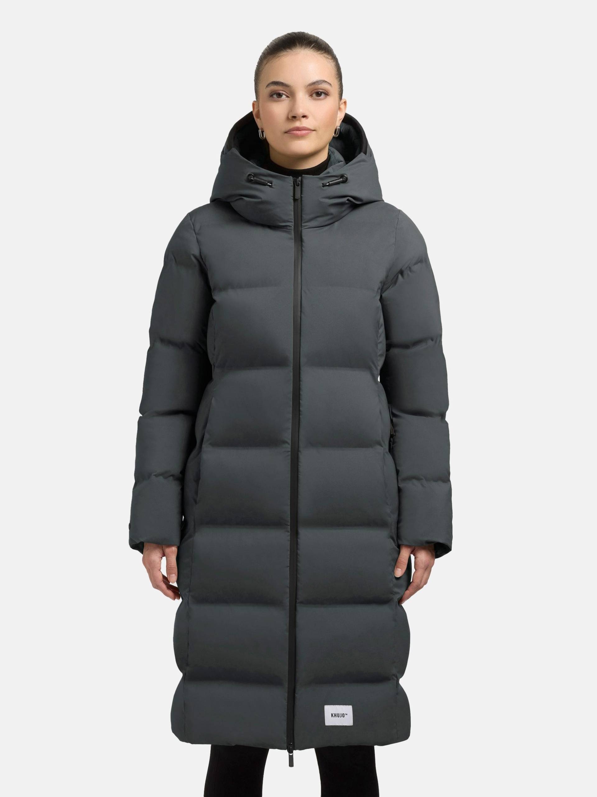 khujo Steppmantel "Finnie3" Warmer Damen Wintermantel mit großer Kapuze von Khujo