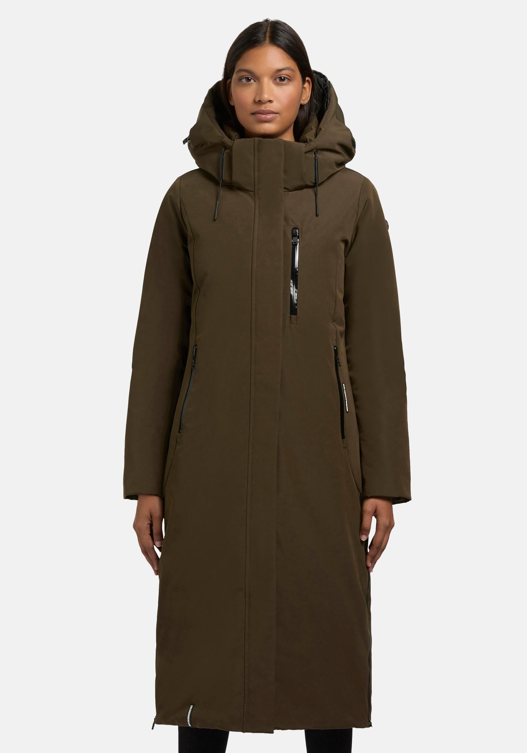 khujo Wintermantel "Lofi2-YM", Langer Damen Winterparka mit Kapuze von Khujo