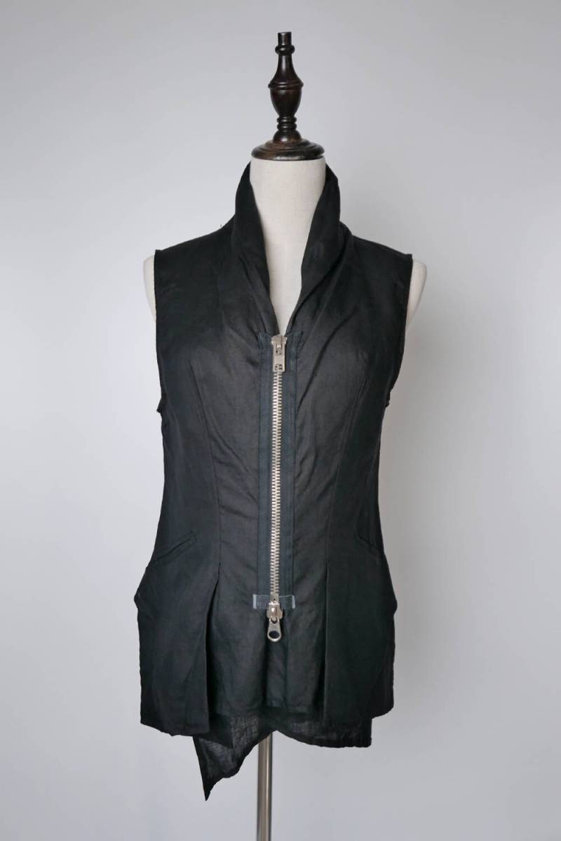 Schwarze Frauen Vintage Bluse Weste Stil Schicht Design Der 1980Er Jahre Sleeveless Größe M von KhunMali1