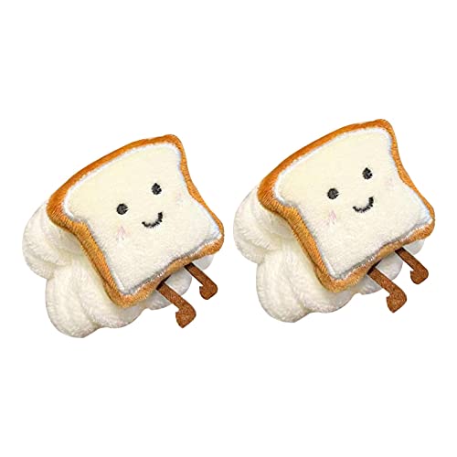 KiBcsLic 2 Stück Gesichtswaschmittel Gesichtswaschmittel Handschlaufe Schweißband Haarbänder Zur Verhinderung Des Verschüttens von Flüssigkeiten An Ihren Armen, weißer Toast von KiBcsLic