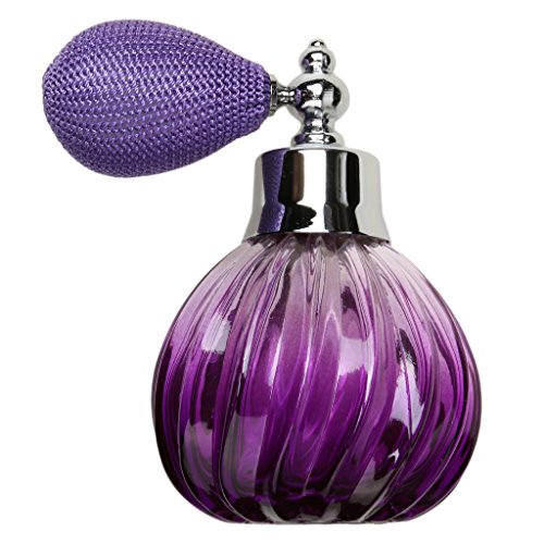 KiBcsLic Edle Parfümflasche Aus Glas mit Abnehmbarer Sprühdüse – Stilvoller Dufthalter Als Hochzeitsgeschenk für Damen, Lila KiBcsLic Edle Parfümflasche Aus Glas mit Abnehmbarer Sprühdüse – Stilvoller Dufthalter Als Hochzeitsgeschenk für Damen, Lila von KiBcsLic