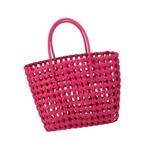 KiBcsLic Geräumige Strandtasche für Damen mit Tragegriff Oben für Urlaub Und Pendeln, Rose Rot von KiBcsLic